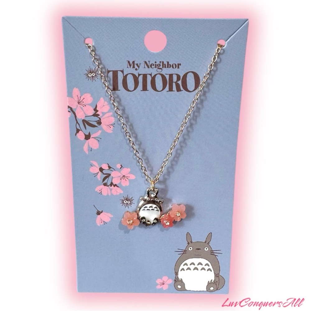 Studio Ghibli My Neighbor Totoro Cherry Blossom Totoro Necklace